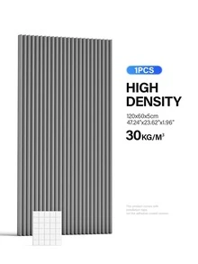ODEK PRETTY 1包隔音楔形泡沫 - 120x60x5cm | 高密度大尺寸声学处理板 | 适用于家庭办公室、音乐工作室、广播室墙壁 | 改变您的声学空间！（黑/白/灰） - 彩色 - 查看 10
