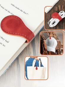 5 件装笔记本书签分页器磁性皮革书签双面磁扣磁力夹文具用品 - 彩色 - 查看 6