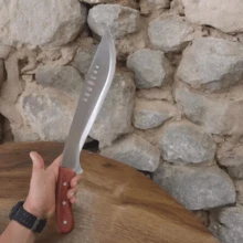 Rambo Tactical Military Machete Sharp Steel 51cm Wooden Handle - Silver - View 5