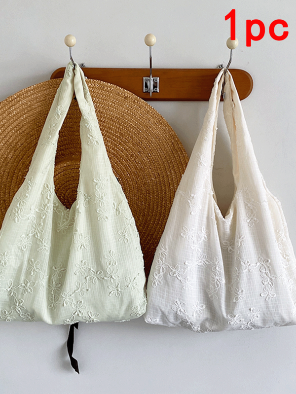 1 peça, bolsa de ombro versátil com design de nicho e moderna, bolsa leve de grande capacidade, estilo Hobo, quadrada, adequada para o deslocamento diário feminino, compras e ocasiões de lazer