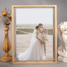 1 Khung ảnh hai mặt, Khung ảnh cổ điển bằng gỗ nhựa Acrylic trong suốt cao cấp, Khung ảnh tự làm, Có thể dùng để treo ảnh. Không bao gồm giấy ảnh. Thích hợp cho trang trí phòng khách, phòng ngủ, tiệc tùng, quà sinh nhật, trang trí nhà cửa, trang trí nội thất, lưu trữ cây cảnh để bàn sáng tạo, quà tặng ngày lễ tình nhân, quà tốt nghiệp, lưu trữ ảnh kỷ niệm mùa tốt nghiệp - Nhiều màu - Xem 2