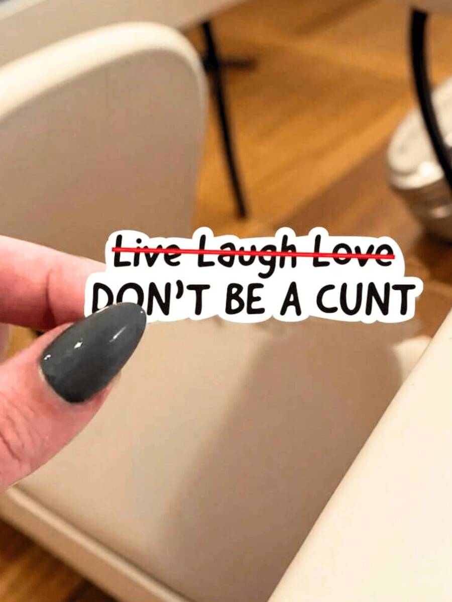 1/3/6 piezas Vive, ríe, ama - Pegatina de vinilo humorística con material de PVC para estuche de teléfono, broma de envejecimiento, pegatina gráfica divertida, meme divertido, regalos para ella, regalos de cumpleaños, pegatinas para adultos, mejores amigas