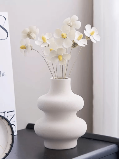 1pc Ceramic Vase, Round Moderne Dried Flower Pampas Boho Home Centerpiece Wedding Dinner Tafel Living Room Office Bedroom, Ho warming (Please Check Size In mation Be Purchasing) Glass Vase view 6