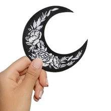 3pcs Crescent Moon With Flowers Embroidered Patch Badge For Clothing Jacket Trucker Hat Gift - Multicolor - View 6