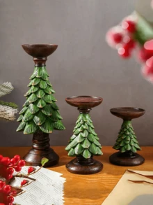 1 pieza Árbol de Navidad de resina creativo y simulado - Decoración del hogar, centro de mesa inolvidable para el escritorio, adecuado para fiestas temáticas, restaurantes y celebraciones y decoraciones navideñas - Multicolor - Ver 3