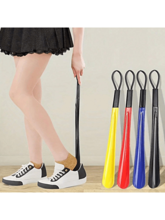 Long Handle Shoe Horn, Household Shoe Lifter, Wooden Shoe Horn, Extra Long, Hanging Style, Magnetic Wall Mount, No Bending Shoe Helper