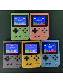 1pc Retro Handheld Game Console, Nostalgic Gift, Macaron Color Portable Game Player (400mAh Lithium Battery)