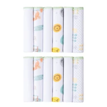 Kit 12 Units Burp Cloth Bib Cloth Baby Towel 30 Cm X 30 Cm 100% Cotton Papi - Em bé xanh - Xem 2
