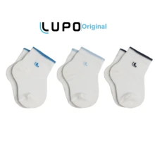 LUPO Kit 03 Pairs Of Baby Socks Mid-Calf Lupo Baby Toddler Boy And Girl RN 02165-089 - 白色和藍色 - 查看 1