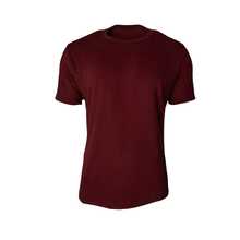 Camiseta Basica Masculina Lisa 100% Algodão Treino Academia - Azul - Visão 4