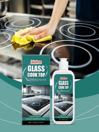 100g Glass Stove Cleaner And Polish, Suitable For Household Kitchen Cleaning Of Induction Cooktop And Ceramic Stove, Effectively Removes Stains And Makes It Shine