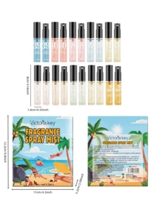 10/5件套沙滩数码香氛喷雾，包含5种不同香味 | 持久留香，自然清新，优雅便携 | 旅行度假必备，适合派对、聚会、情人节和生日礼物 - 多種香味 - 查看 3