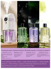 جهاز نشر العطور الكهربائي الأبيض، جهاز نشر الروائح الكهربائي، رشاش عطور أوتوماتيكي، يمكن وضعه في غرفة المعيشة والمكتب والنوم والحمام والسيارة. يأتي مع 6 خيارات من الروائح للاختيار منها. وضع الدمج الأول (2 زجاجة معطر هواء)، وضع الدمج الثاني (1 جهاز + 1 زجاجة معطر هواء)، وضع الدمج الثالث (1 جهاز + 2 زجاجة معطر هواء)، وضع الدمج الرابع (2 أجهزة + 3 زجاجات معطر هواء)