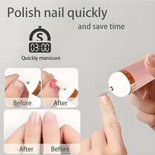 Lima de uñas portátil, taladro eléctrico de uñas con 5 brocas accesorias, carga USB con luz LED, velocidad ajustable, adecuado para herramientas de arte y cuidado de uñas, set de lima de uñas eléctrica