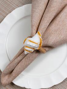 4-20 件手工编织天然亚麻绳和树脂海星餐巾环，适用于户外、主题派对、节日餐桌装饰 - 彩色 - 查看 23