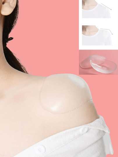 4/2pcs Women Silicone Butt Lift Pads - Self-Adhesive, Washable, Nude Color - Suitable For Yoga, Fitness And Skiing, Solid Color Bra Accessories