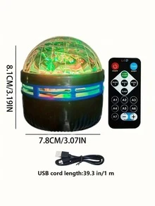 1. PC USB Aurora Projector Lamp, Aurora Starlight Lamp With Remote Control, Adjustable Brightness LED Night Lamp, Lighting Lamp, Aesthetic Lighting For Furniture Decoration In Bedrooms And Living Rooms, Decorative Lighting For Parties And Festival Events, Suitable As Birthday Gifts, Valentine's Day Gifts, Christmas Gifts, Create A Romantic Aurora Starlight Atmosphere In Your Home!