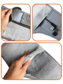 1条经典灰色石墨烯加热腰带，二合一设计，USB供电移动加热垫，3档温度设置，柔软天鹅绒材质，智能温控器，可加热腰部和手部，便携易用，适合办公室和家庭使用，是送给女友/父母/朋友的理想圣诞节/万圣节/生日礼物，也适合作为保暖、闺蜜节、送给小狗、狂欢节、春夏礼物、伴娘礼物、房间/卧室装饰、海滩、旅行、男女皆宜、度假礼物。 - 彩色 - 查看 3