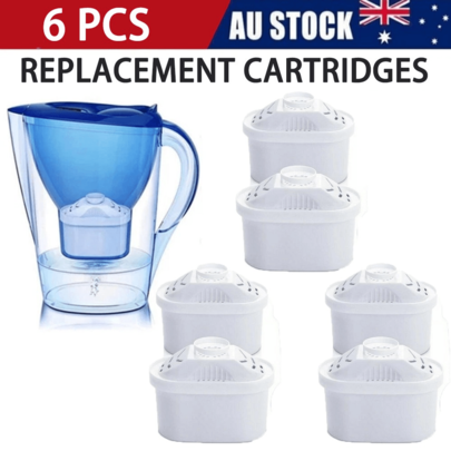 6PCS Water Filter Jug Replacement Cartridges Refills For  Maxtra+ Plus AU