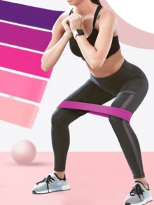 5pcs Gradient Resistance Bands, With Weight Indication, Elastic Fitness Bands, Suitable For Glutes And Strength Training - Multicolor - View 1