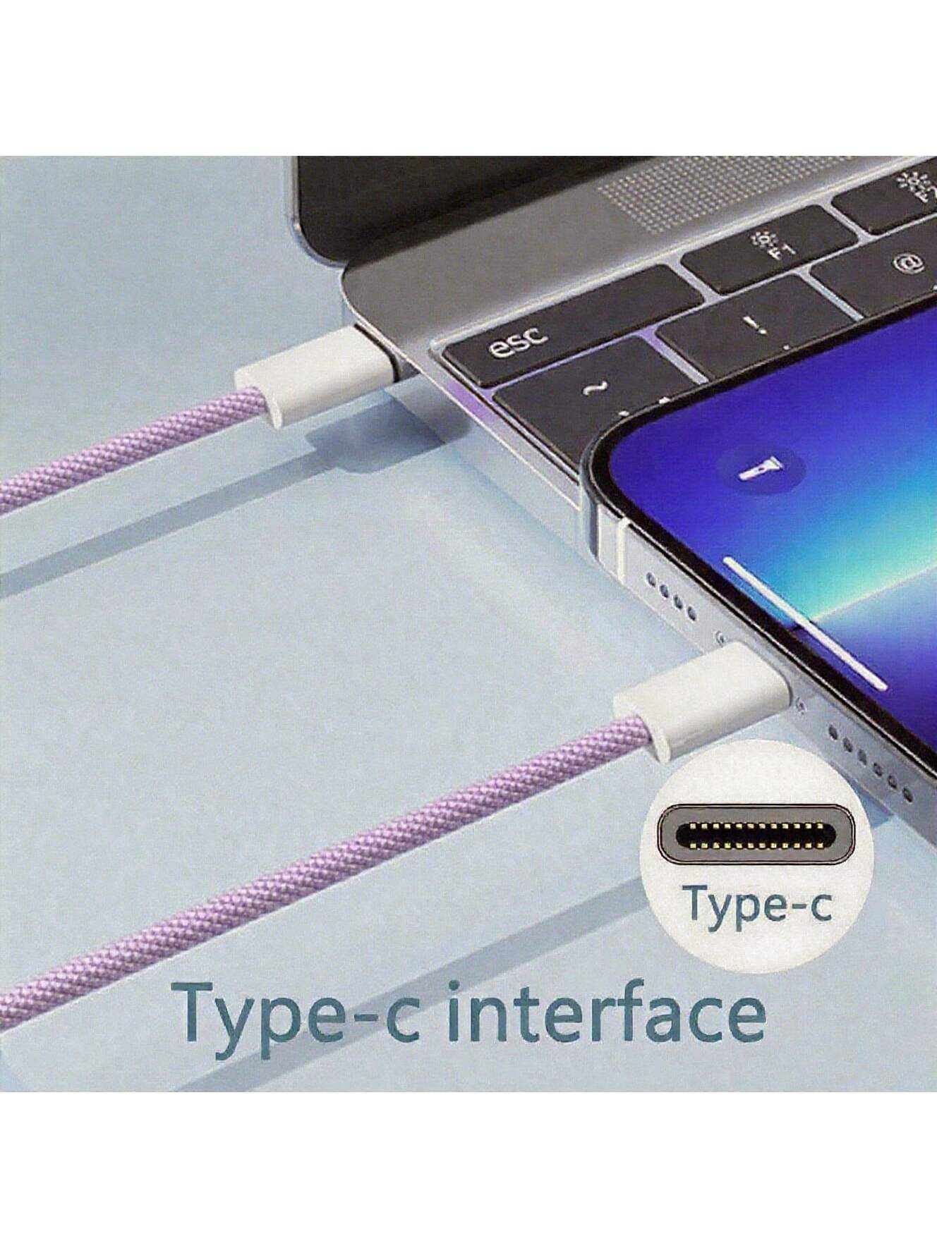 كابل شحن وبيانات نايلون بطول حتى 3 متر – شحن سريع...