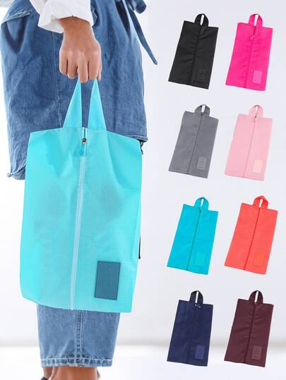 Colorful Dance Shoe Storage Bag, Portable Travel Shoe Organizer Bag With Zipper And Handle, Unisex Travel Gift, Travel Packing Drawstring Shoe Bag, Dust Cover, Suitable For Cruise, Vacation