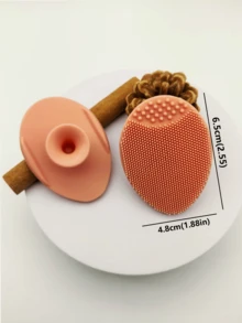 1/2/3/5 件硅胶洁面刷套装，含去角质霜，深层清洁毛孔，柔软刷毛，黑头和痤疮护理，舒适头皮按摩，面部和身体清洁，婴儿材质，护肤