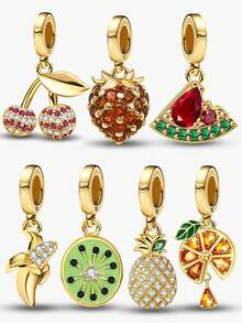 1PC 925 Sterling Silver Fashionable Sparkling Clover Beads Suitable For Bracelets DIY Women's Jewelry