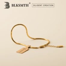 BLKSMTHMETAL BRACELET IN THE SHAPE OF SNAKE BONES - Gold - View 1