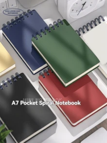 Libreta mini A7 con diseño de alta calidad, páginas desprendibles, plegable 360°, 80 hojas/160 páginas, carcasa de PP mate resistente al agua, adecuada para oficina, escuela, reuniones, contabilidad, DIY, registro de vida, conferencias de estudiantes, reuniones de trabajo, planificación de fitness, vuelta al cole, trabajo, etc.