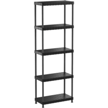 2 X 5 Tier Heavy Duty Plastic Shelving Unit Storage Racking Shelves For Garage Warehouse Shed Kitchen (2 Pack) - Black - View 5