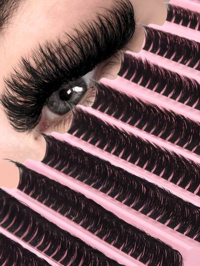 10ROWS 200PCS Cluster Lashes 80D Volume D Curl 10-16mm Big Voluminous, Daily Cluster Lashes 80D Wispy&Extra Thick&Halloween Dramatic&Ultra Dramatic, Black Band Individual Lash Clusters -For Dating&Stage&Travel&Party Glam, Loved For Gifts&Christmas&New Year's, Must-Have!