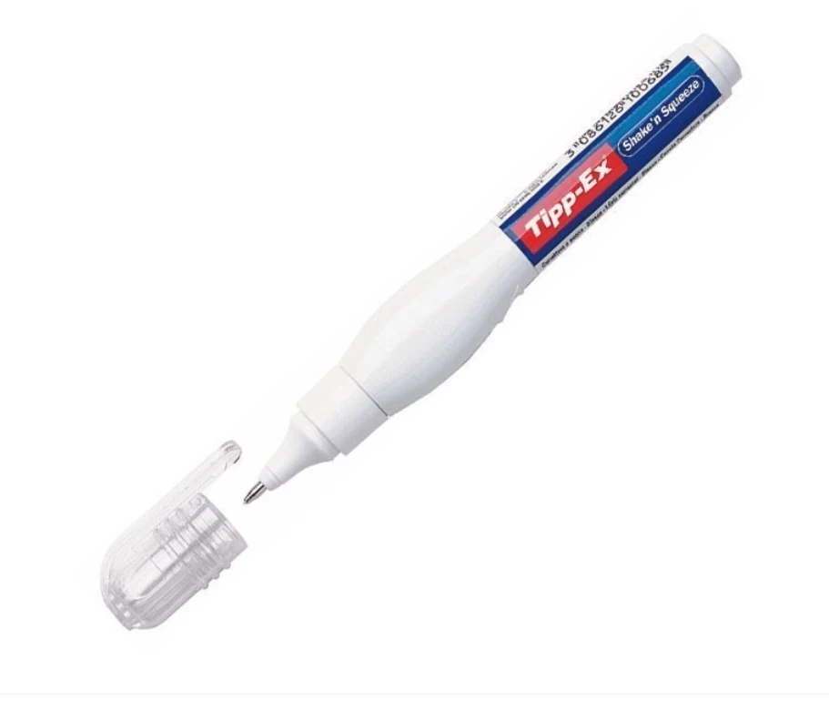 BIC Tipp-Ex Shake'n Squeeze Correction Fluid, Quick-Drying Formula, Correction Pen, Ideal For Professionals, Pack Of 3/6/12 8 Ml, Multicolor QUALITY NUMBER 1 - Tipp-ex - View 1