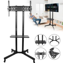 Lislark Mobile Floor Standing TV Trolley Cart Mount Bracket TV Stand For 32 - 65 Inch TV - Black - View 1
