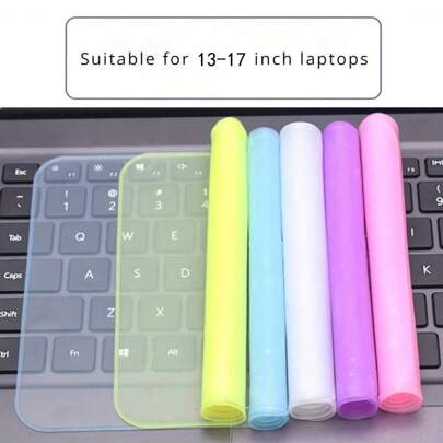 1pc 13-17 Inches Laptop Keyboard Film-Durable Silicone Protection Against Dust And Water For Spill-Proof, Scratch-Resistant, And Fade-Free Performance With Easy Cleaning, Suitable For 13-14 Inch Laptops