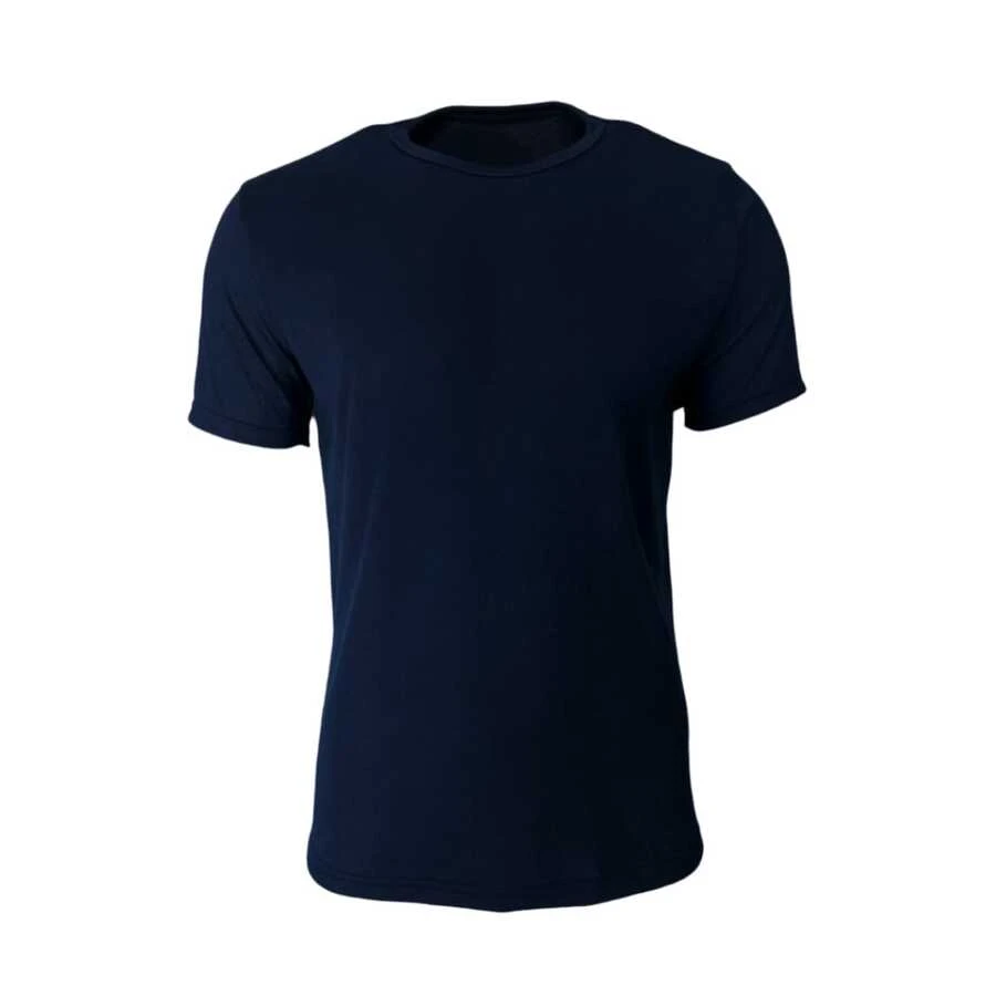 Camiseta Basica Masculina Lisa 100% Algodão Treino Academia - Azul - Visão 1