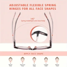 3 Pay Women's Blue Light Blocking Reading Glasses Oprah Style Computer Reading Rim, Spring Hinges, 11 Degree Adjustable, Anti-Blue Light Lenses - Multicolor - View 3