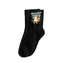 Bluey زوج من الجوارب الكرتونية الجميلة لمنتصف الساق بطبعة كلب بلوي وبينجو من أنمي بلوي، هدايا عيد