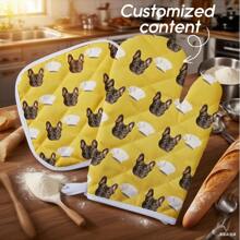 Personalized Pet Face Oven Mitts, Customized Face Oven Mitts, Your Photo Oven Mitts, Chef Gifts, Baking Oven Mitts, Fun Gifts, Oven Mitt And Pot Holder Set, Personalized Oven Mitts, Personalized Pot Holders, Personalized Kitchen Gifts, Custom Personalized Oven Mitts, Bridal Shower Oven Mitts, Mother's Day Kitchen Gifts Customized Kitchen Set - Multicolor - View 1