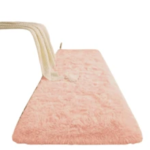 Soft Shaggy Bedside Runner Rug 1.30 X 0.50 M - Rusty Rose - View 2