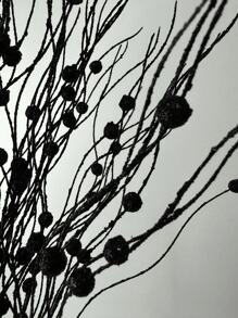 1 pieza/4 piezas/8 piezas Rama artificial con brillo y bayas, flor falsa linda para decoración del hogar, adecuada para festival, boda, fiesta, hogar, comedor, dormitorio, regalo de Navidad, accesorios de decoración de ratán, decoración de árbol y planta de Navidad, decoración navideña interior y exterior, decoración de habitación, decoración de Halloween