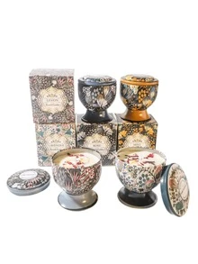 Lumânare parfumată cu flori uscate, 1 buc., în borcan tip pahar, model decorativ, potrivită pentru decorare, aromaterapie și diverse festivaluri, cel mai bun cadou pentru familie și prieteni, disponibilă în cutie individuală sau set de 4 piese.