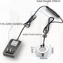 Alizzy Ultrasonic Mist Maker, Indoor Fountain Water Feature Pond Portable Reptile Fogger Air Humidifier, Halloween Cauldron Mini Fog Machine