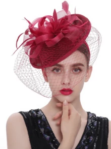 1Pc Ffascinators Hats For Women Fancy Tea Party Hats 2024 Elegant 1950s Kentucky Derby Hats Feather Hair Clip For Bride Wedding Party Birdcage Veil Headband Flower 1920s Headpiece For Horse Race Vintage Bridgerton Fedora Beret Hats 50s Outfit Church Hats Black Veil For Funeral 1940s Dresses Victorian Hat Pillbox Hats Lolita Accessories For Women Girl Birthday Mother's Day Halloween Christmas Gift - Style a - View 21