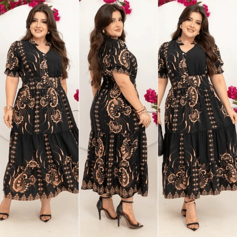Vestido Elegante Feminino em Tecido Duna Conforto e Sofisticação para Todas as Ocasiões - Preto - Visão 1