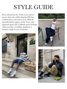 Adidas Originals Adidas Samba OG Premium Sneakers, Timeless Retro Trainers In Fall Tones, Leather & Suede Construction, Low-Top Casual Sneaker For Outdoor, Sports, Sambas For School And Work, Daily Shoes For Skate Outfit - 白色/橡膠色/金色 - 查看 2