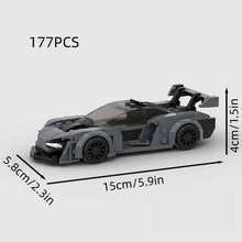 MIKEMENG Gray/Black Racing Car Building Blocks Set, STEM Creative Puzzle Toy For Kids, DIY Car Model Kit For Boys, Birthday/Halloween/Christmas Gift For Husband/Boyfriend, Collectible And Room Decor, Affordable Present