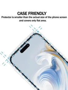 三合一保护壳套装，兼容、Galaxy、小米、荣耀、Pixel等手机，包含2片钢化玻璃屏幕保护膜，高清高透，支持指纹解锁，透明软TPU边框。 - 無色 - 查看 6