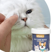 1 Box Contains 200pcs Pet Eye And Ear Wipes, Gentle Formula To Remove Tear Stains For Cats And Dogs. Pet Eye Care Essential. Cleaning Face, Eyes, Ears, Paws And Bottoms. Includes Eye Wipes + Finger Brush Or Paw Cleaning Foam Set