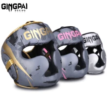 GINGPAI Boxing Headgear For Adults And Teens, Thickened Helmet For Boxing, Sanda, Muay Thai, Face And Chin Protection, Professional Training - Multicolor - View 5